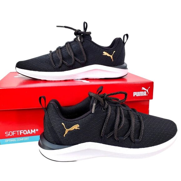 Puma 6 Sneakers Active Prowl Knit Woman Lace-up Athletic Gym Shoes Activewear - Picture 2 of 13